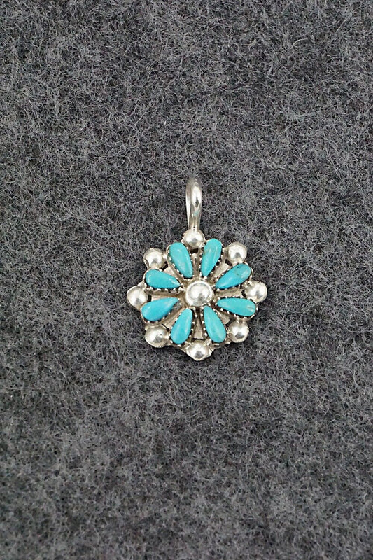 Turquoise & Sterling Silver Pendant - David Leekity