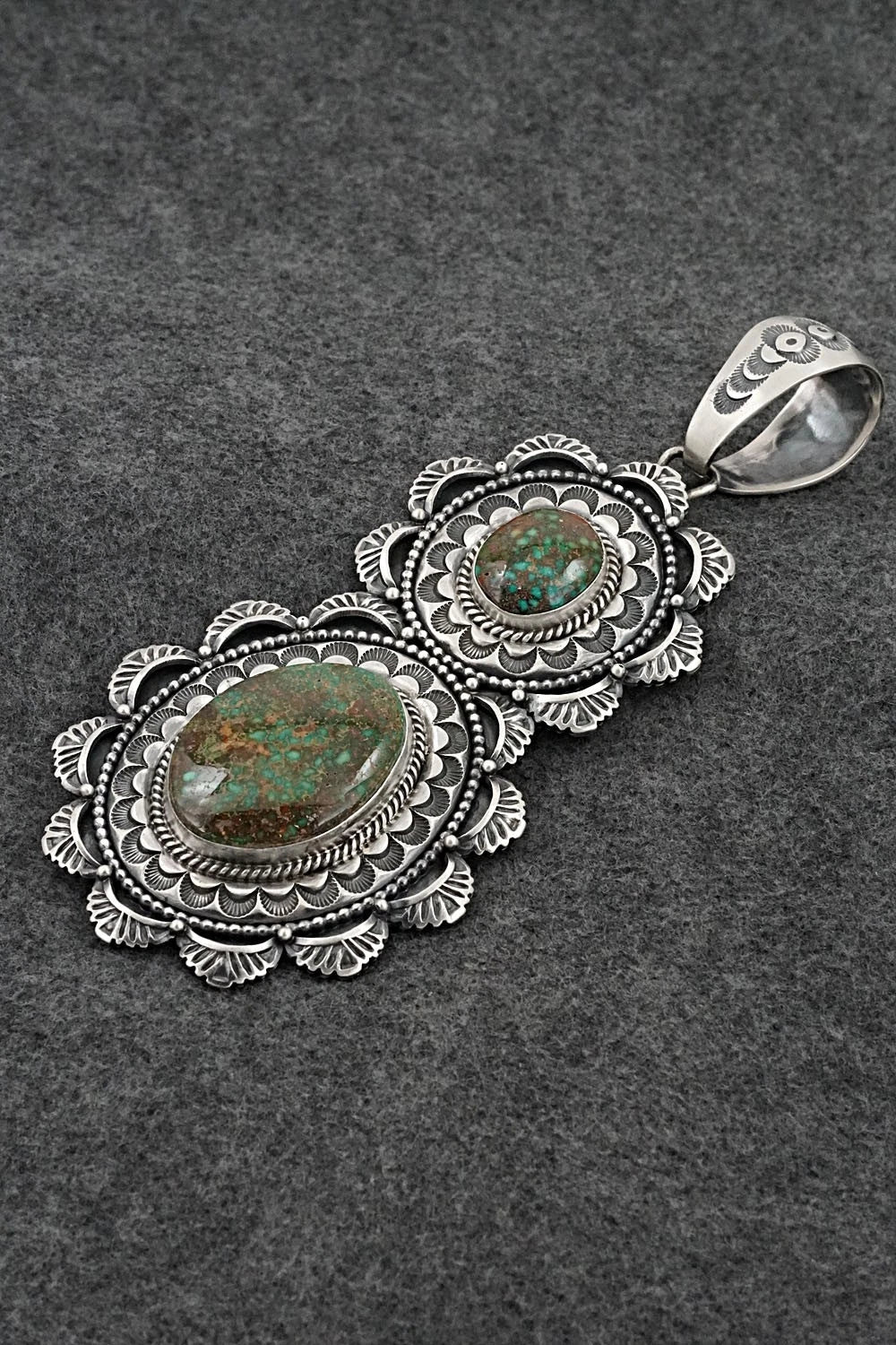 Turquoise & Sterling Silver Pendant - Mark Yazzie