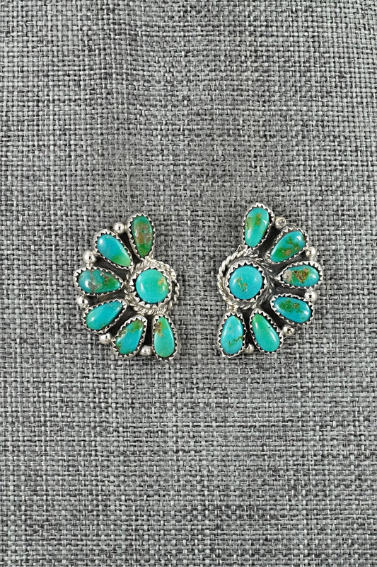 Turquoise & Sterling Silver Earrings - Justina Wilson