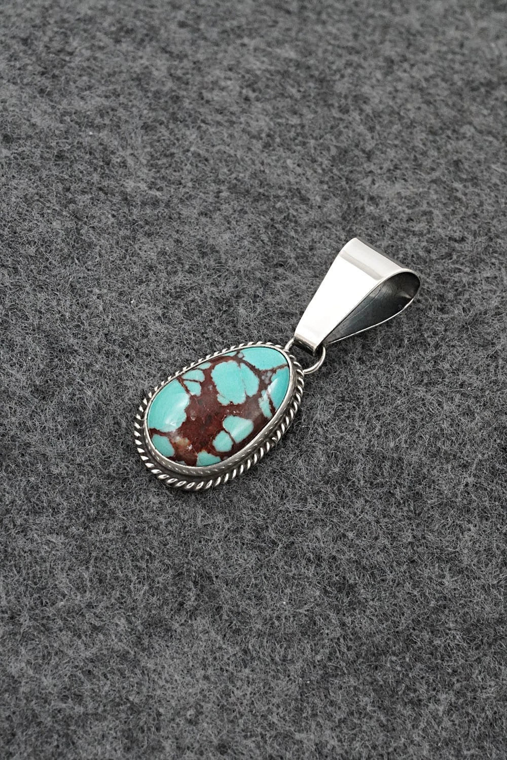 Turquoise & Sterling Silver Pendant - Eugene Gruber
