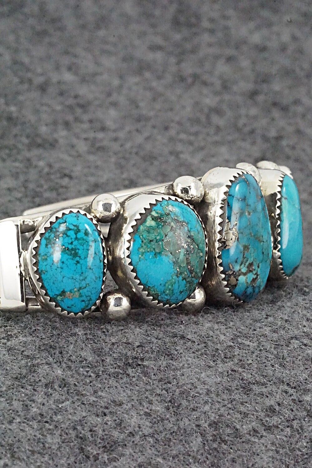 Turquoise & Sterling Silver Bracelet - Priscilla Reeder