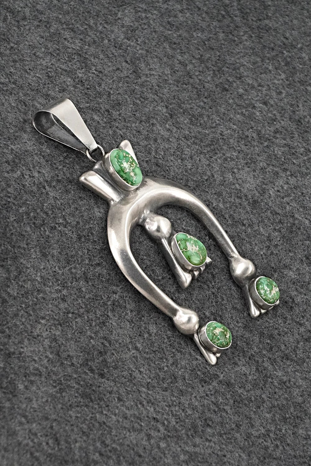 Turquoise & Sterling Silver Pendant - Eugene Gruber