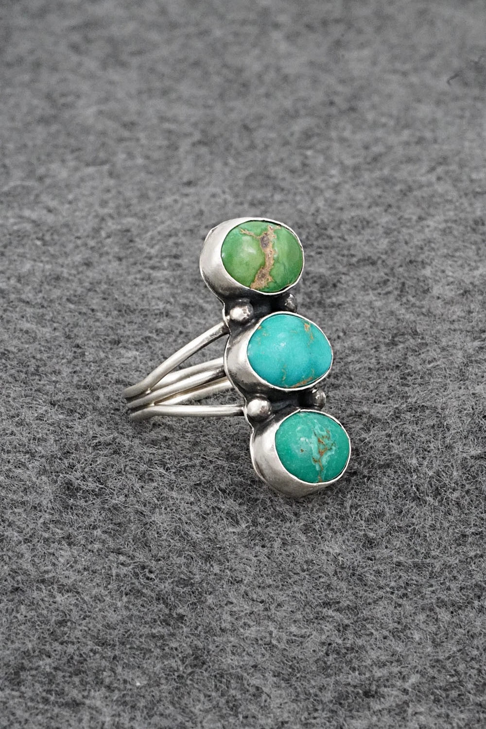 Turquoise & Sterling Silver Ring - Verley Betone - Size 8