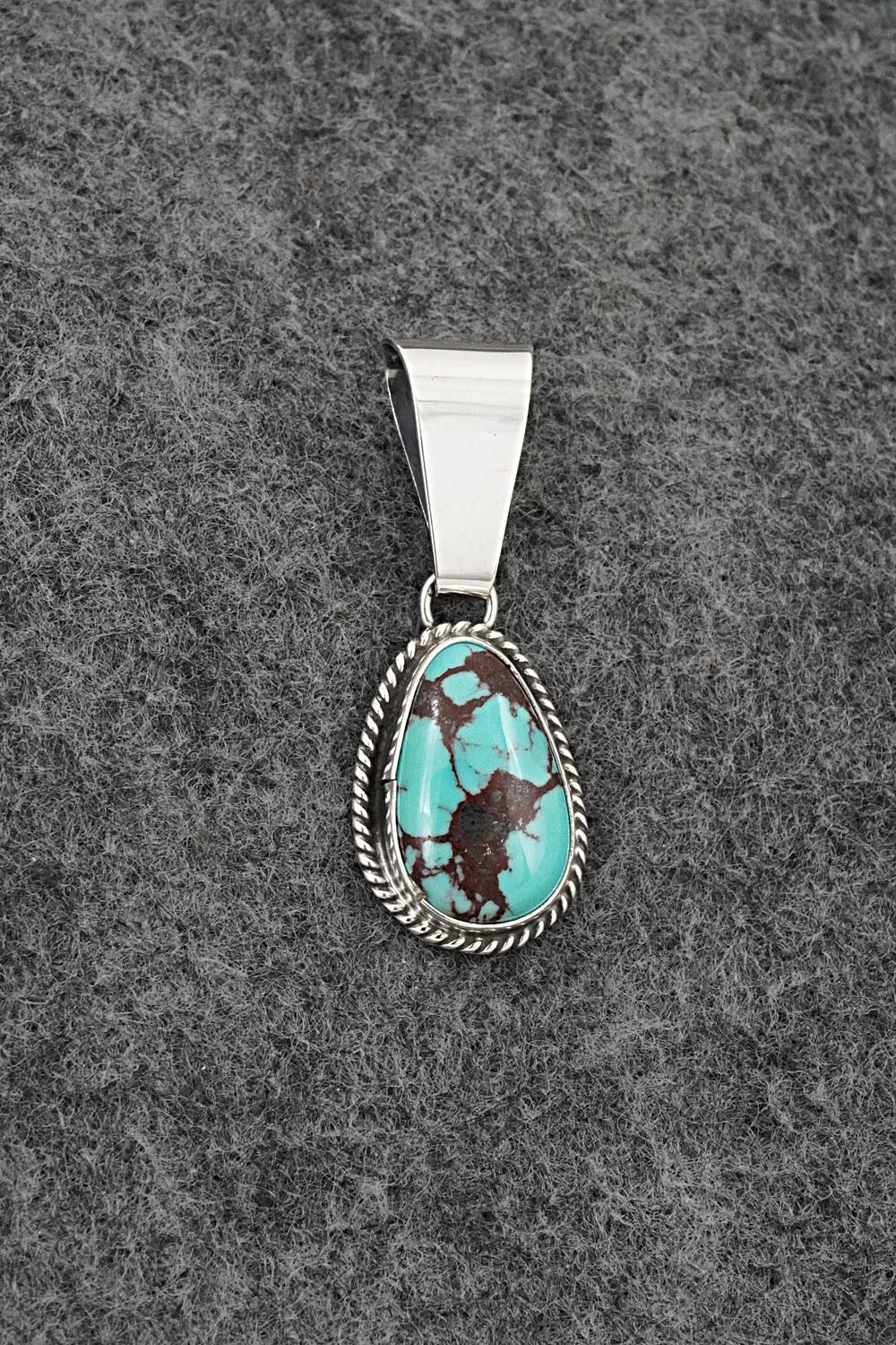 Turquoise & Sterling Silver Pendant - Eugene Gruber
