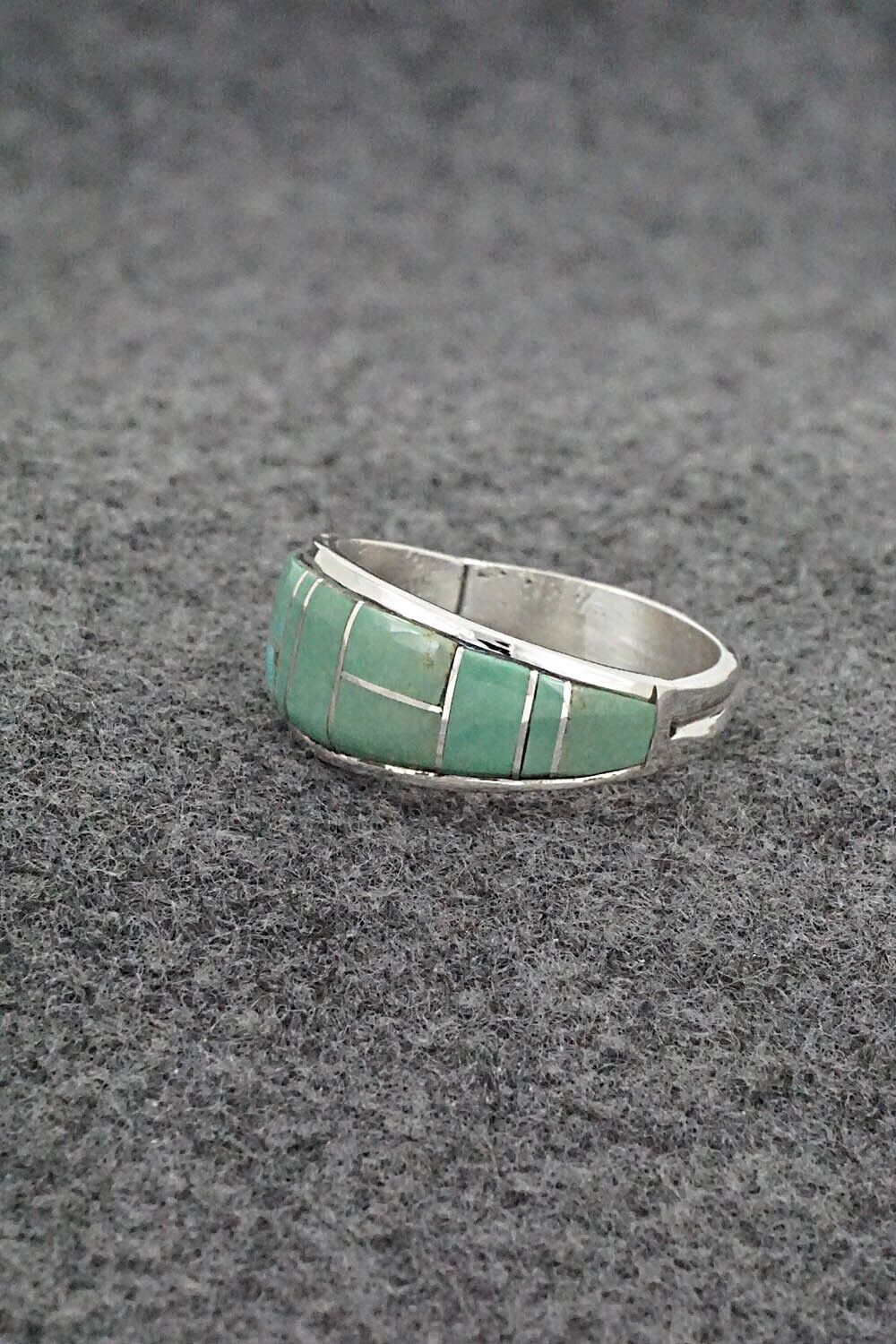 Turquoise & Sterling Silver Ring - Edison Yazzie - Size 11.5