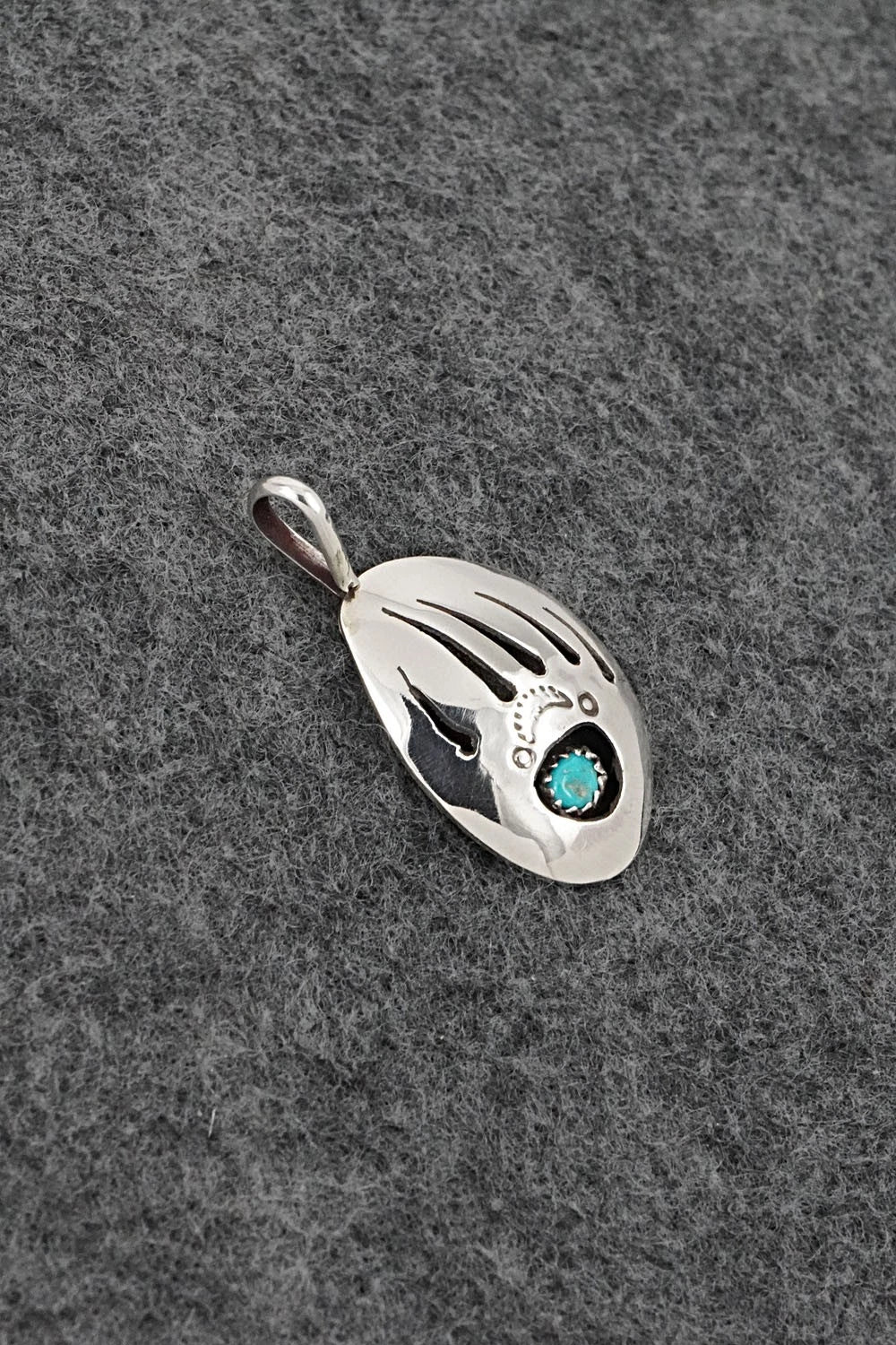 Turquoise & Sterling Silver Pendant - Ervin Begay