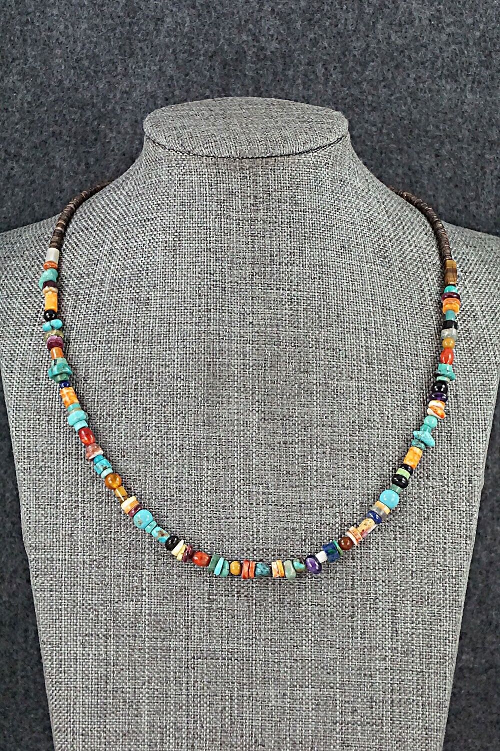 Multi Stone and Sterling Silver Necklace - Helen Tsosie