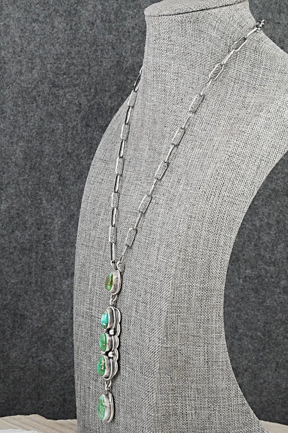 Turquoise & Sterling Silver Necklace - Bobby Johnson