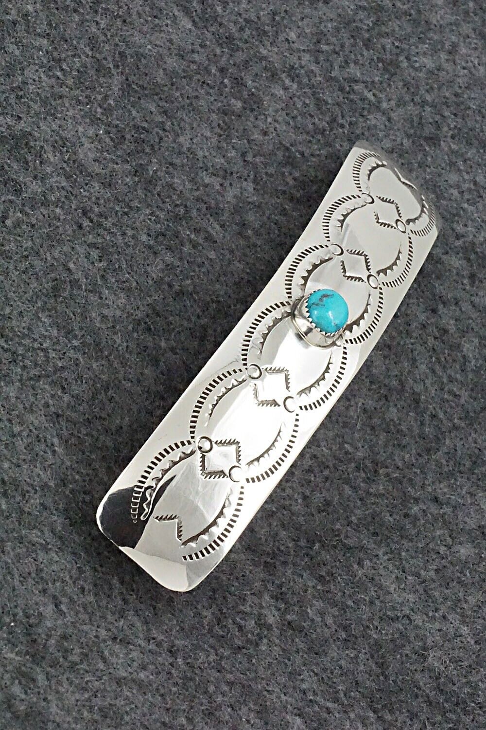 Turquoise & Sterling Silver Hair Barrette - Jolene Begay