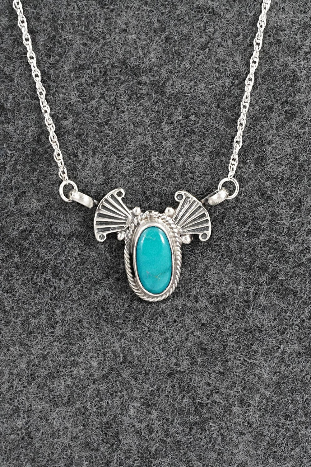 Turquoise & Sterling Silver Necklace - Verley Betone