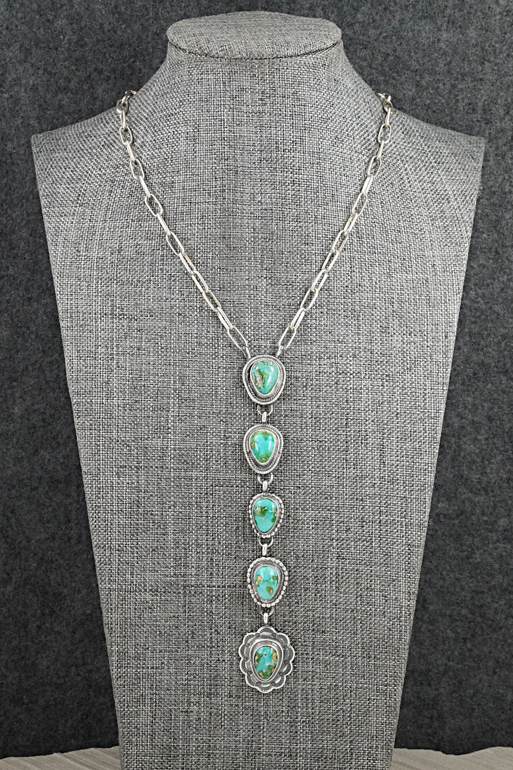 Turquoise & Sterling Silver Necklace - Bobby Johnson