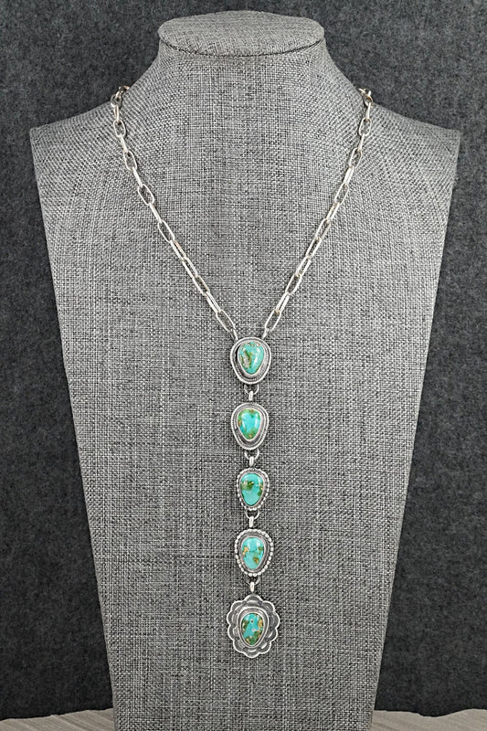 Turquoise & Sterling Silver Necklace - Bobby Johnson
