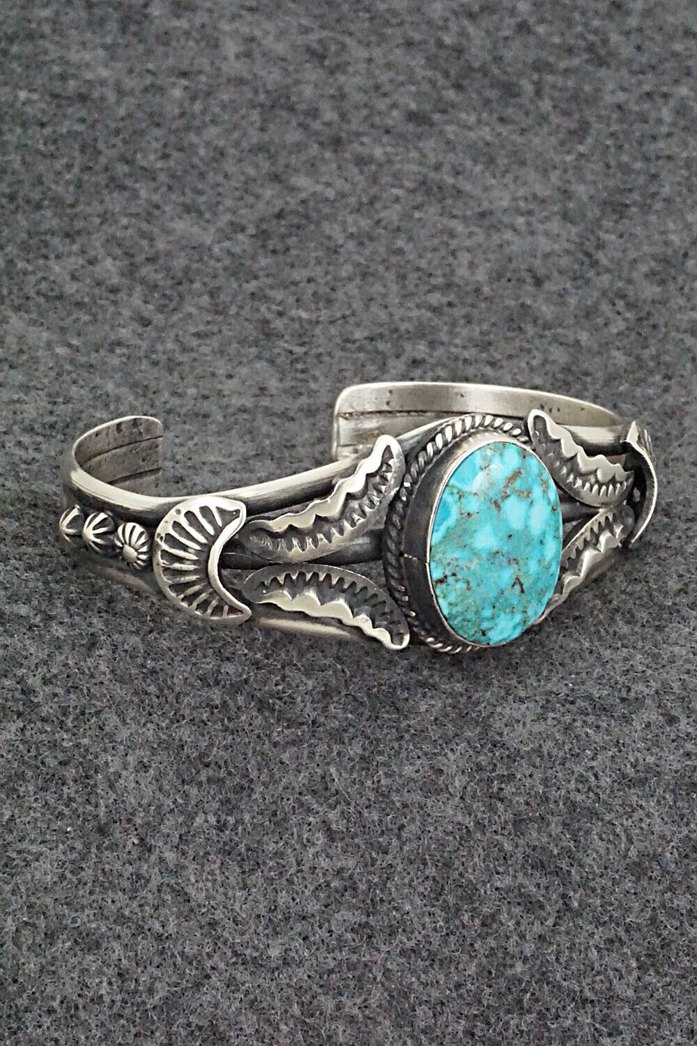 Turquoise & Sterling Silver Bracelet - Gilbert Tom