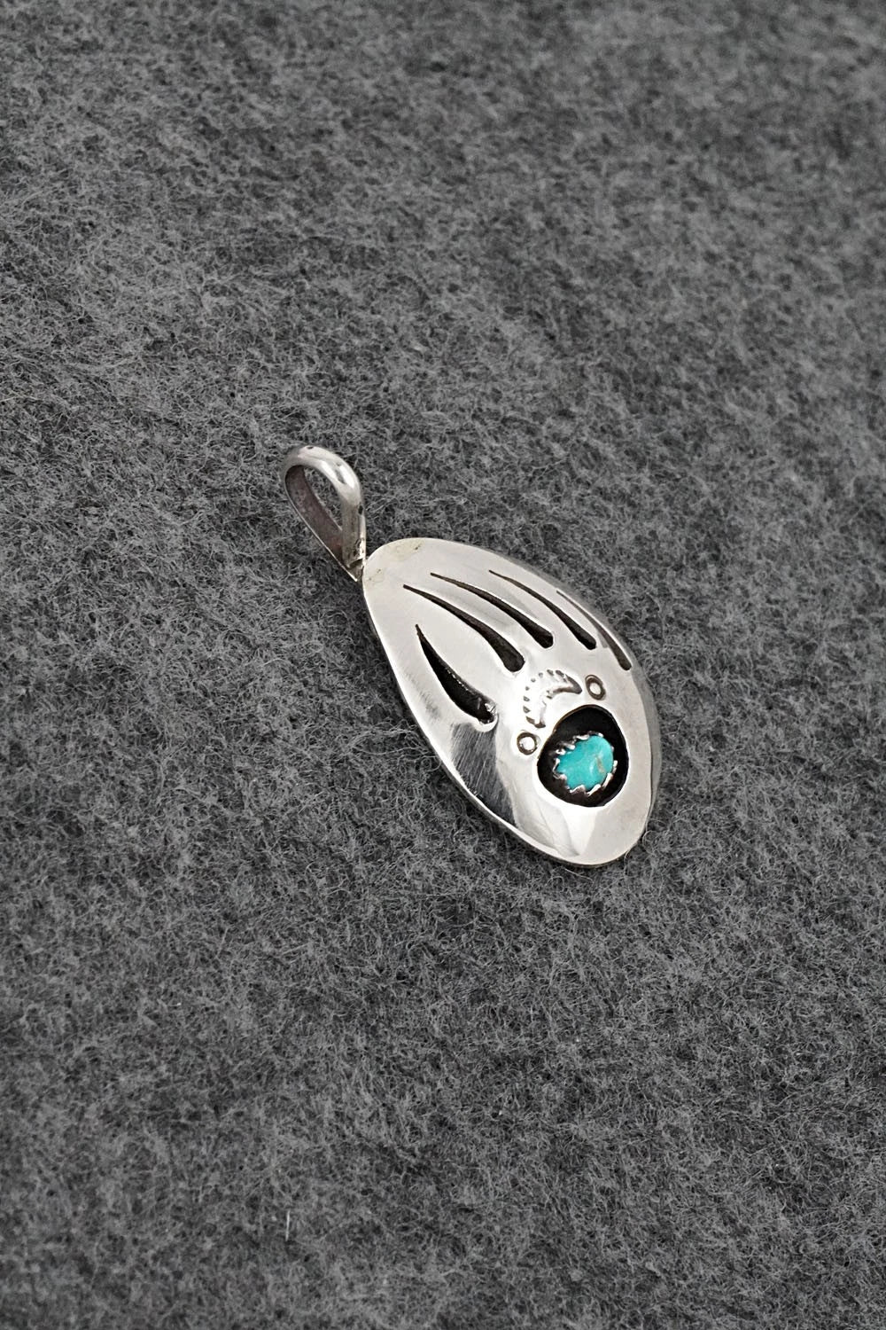 Turquoise & Sterling Silver Pendant - Ervin Begay
