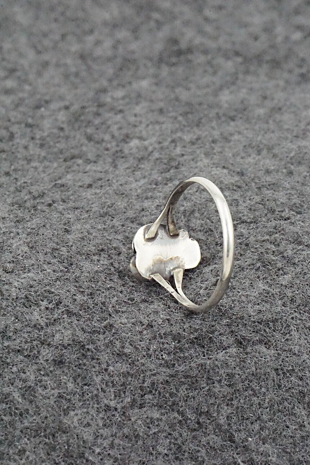 Coral & Sterling Silver Ring - Betty Hawthorne - Size 5.75