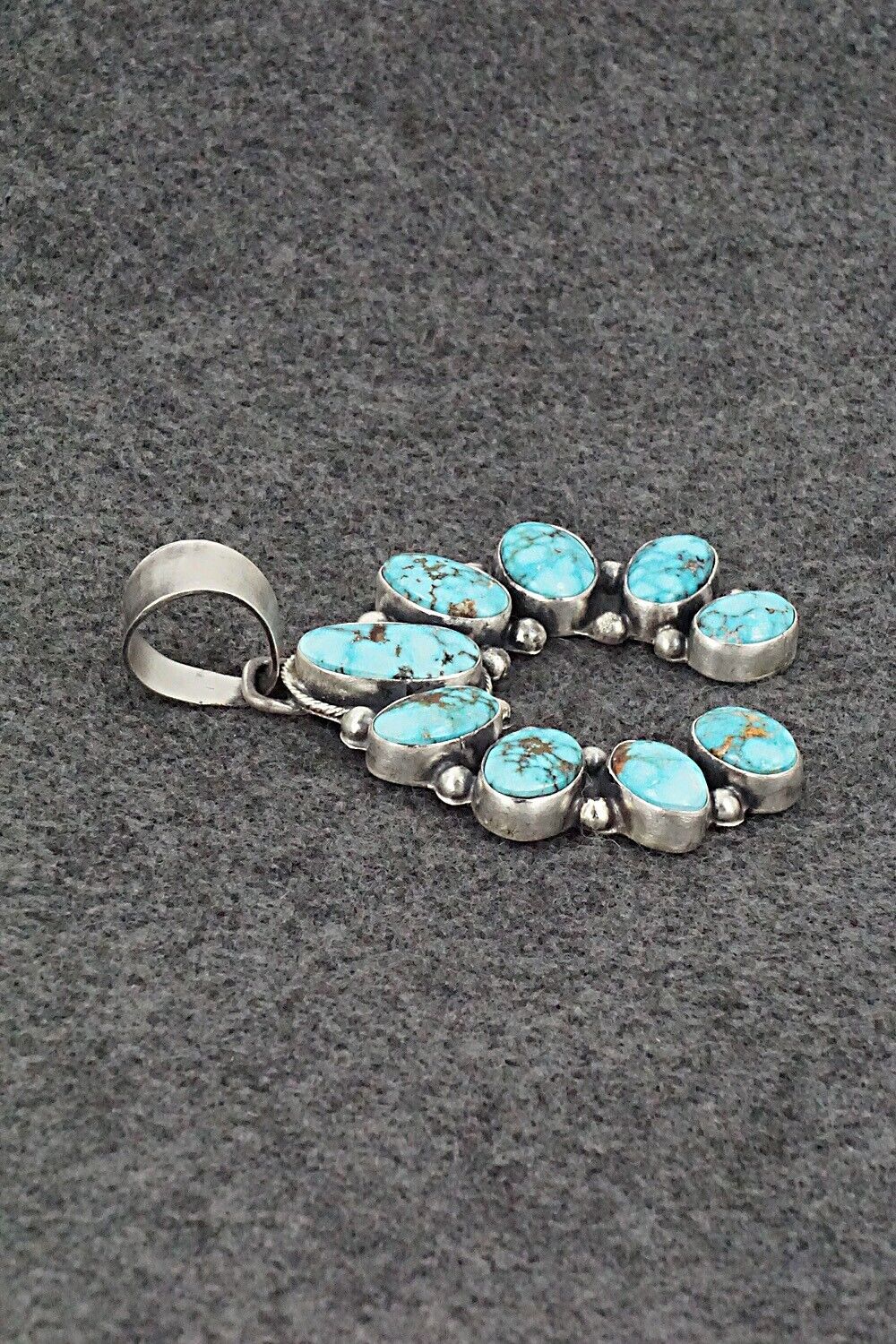 Turquoise & Sterling Silver Pendant - Bobby Johnson