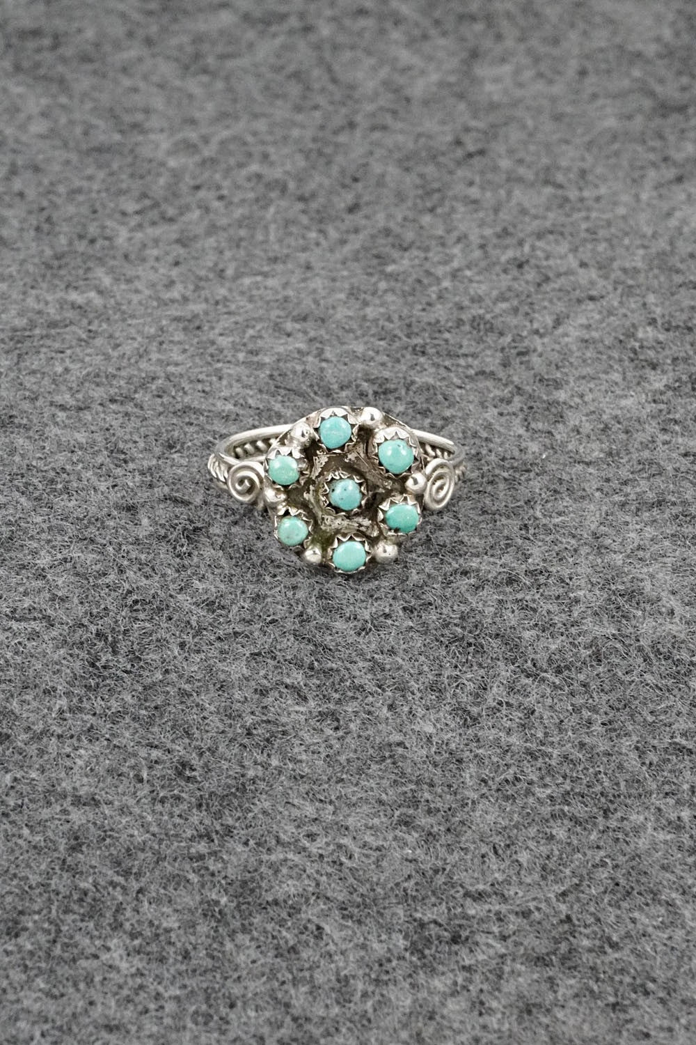 Turquoise & Sterling Silver Ring - Priscilla Reeder - Size 10