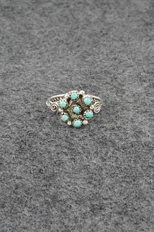 Turquoise & Sterling Silver Ring - Priscilla Reeder - Size 10
