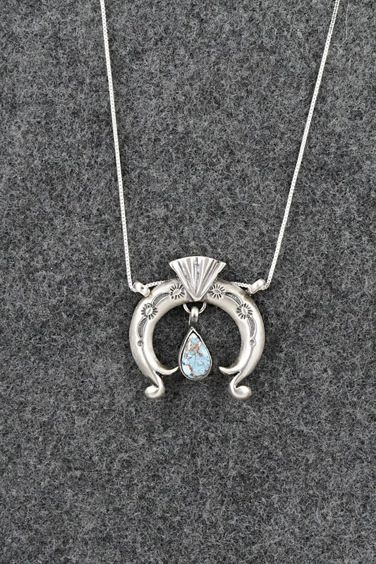 Turquoise & Sterling Silver Necklace - Gary Shorty