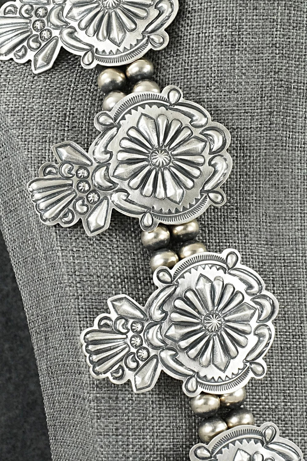 Sterling Silver Squash Blossom Necklace - Terry Charlie