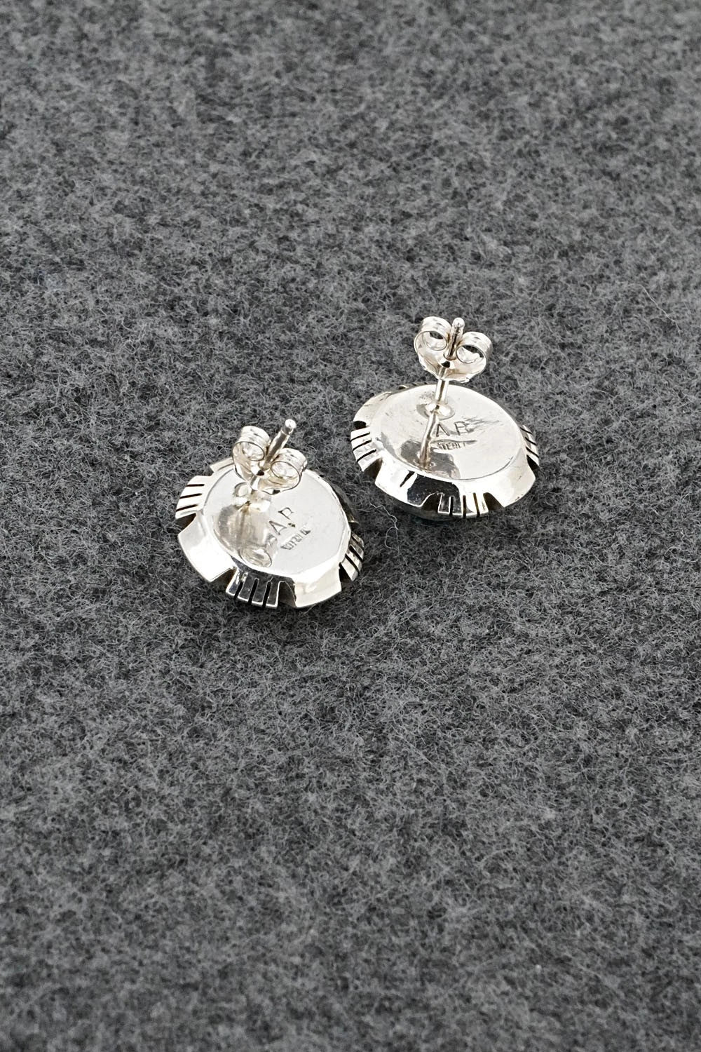 Turquoise & Sterling Silver Earrings - Amos Begay