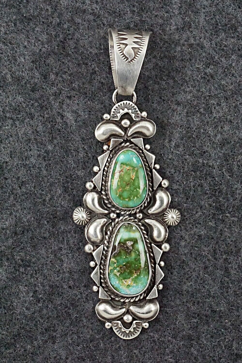 Turquoise and Sterling Silver Pendant - Derrick Gordon