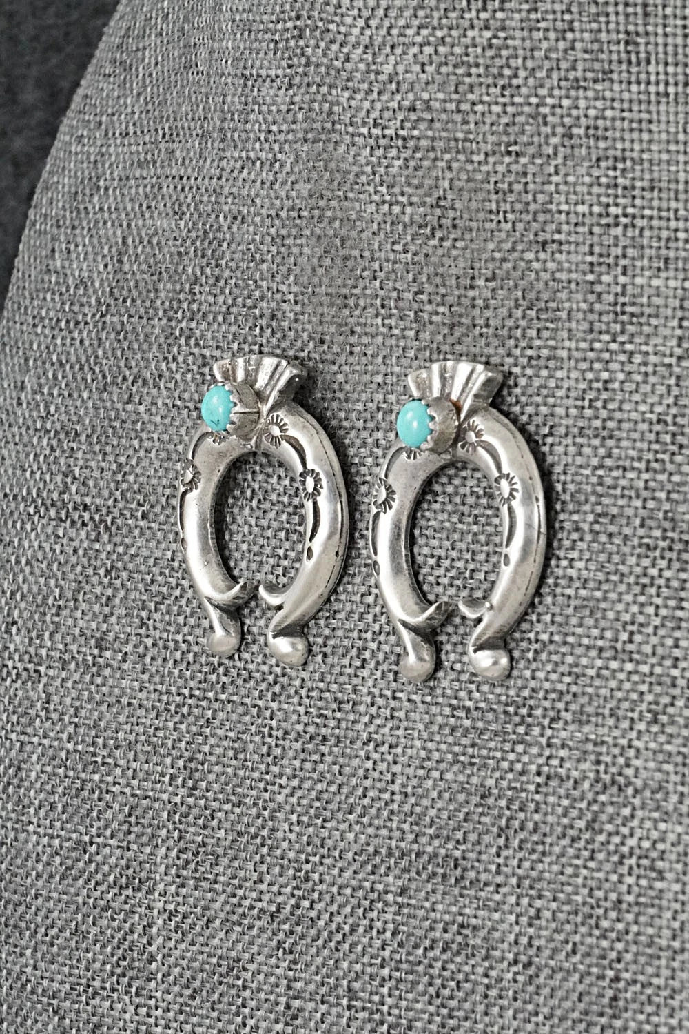 Turquoise & Sterling Silver Earrings - Adrienne Gordon