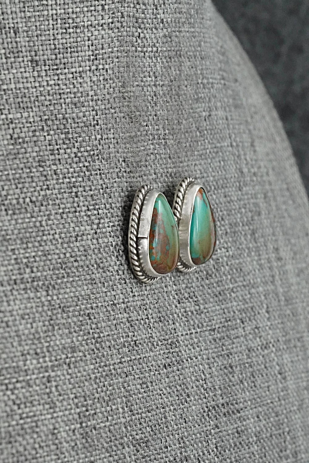 Turquoise & Sterling Silver Earrings - Rosemary Saunders