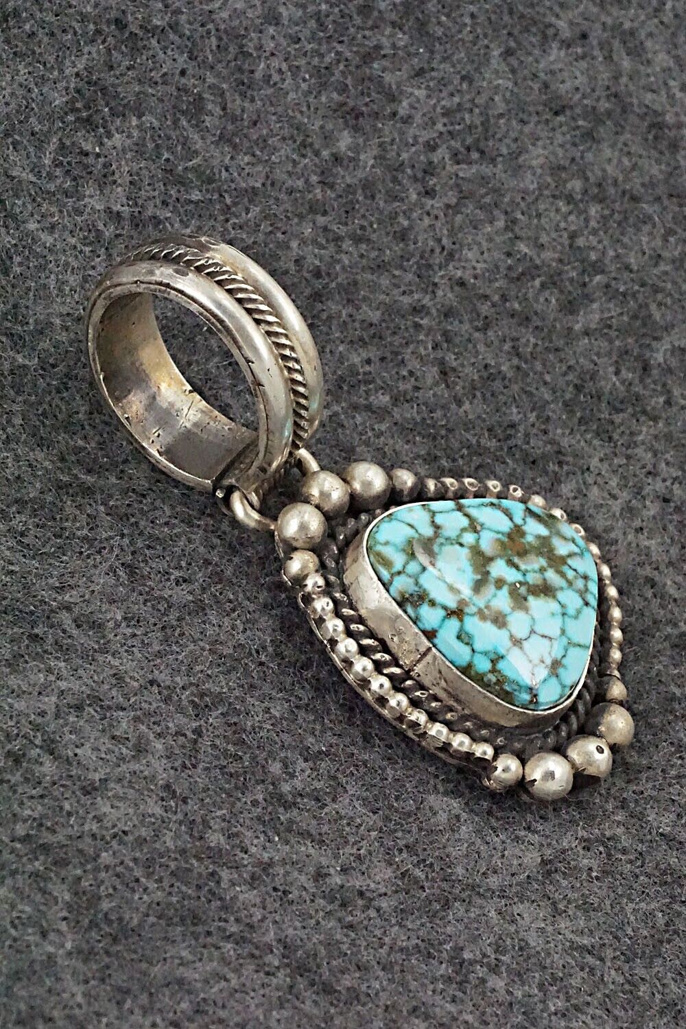 Turquoise & Sterling Silver Pendant - Rosita Calladitto