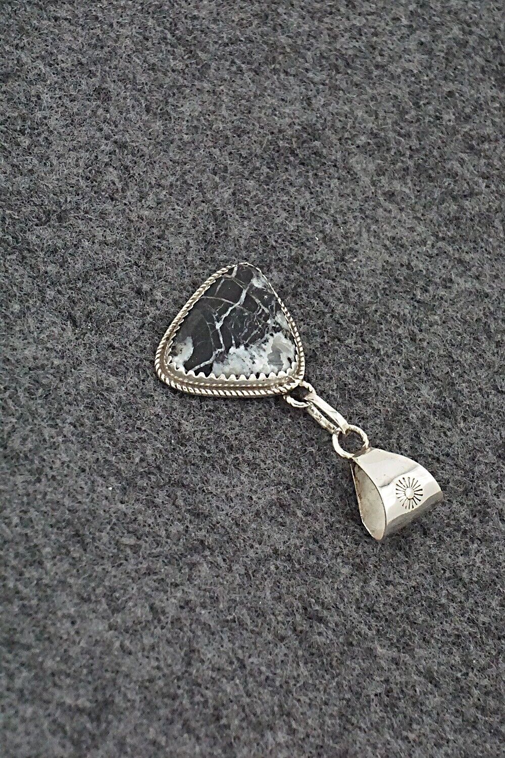White Buffalo & Sterling Silver Pendant - Ernest Hawthorne