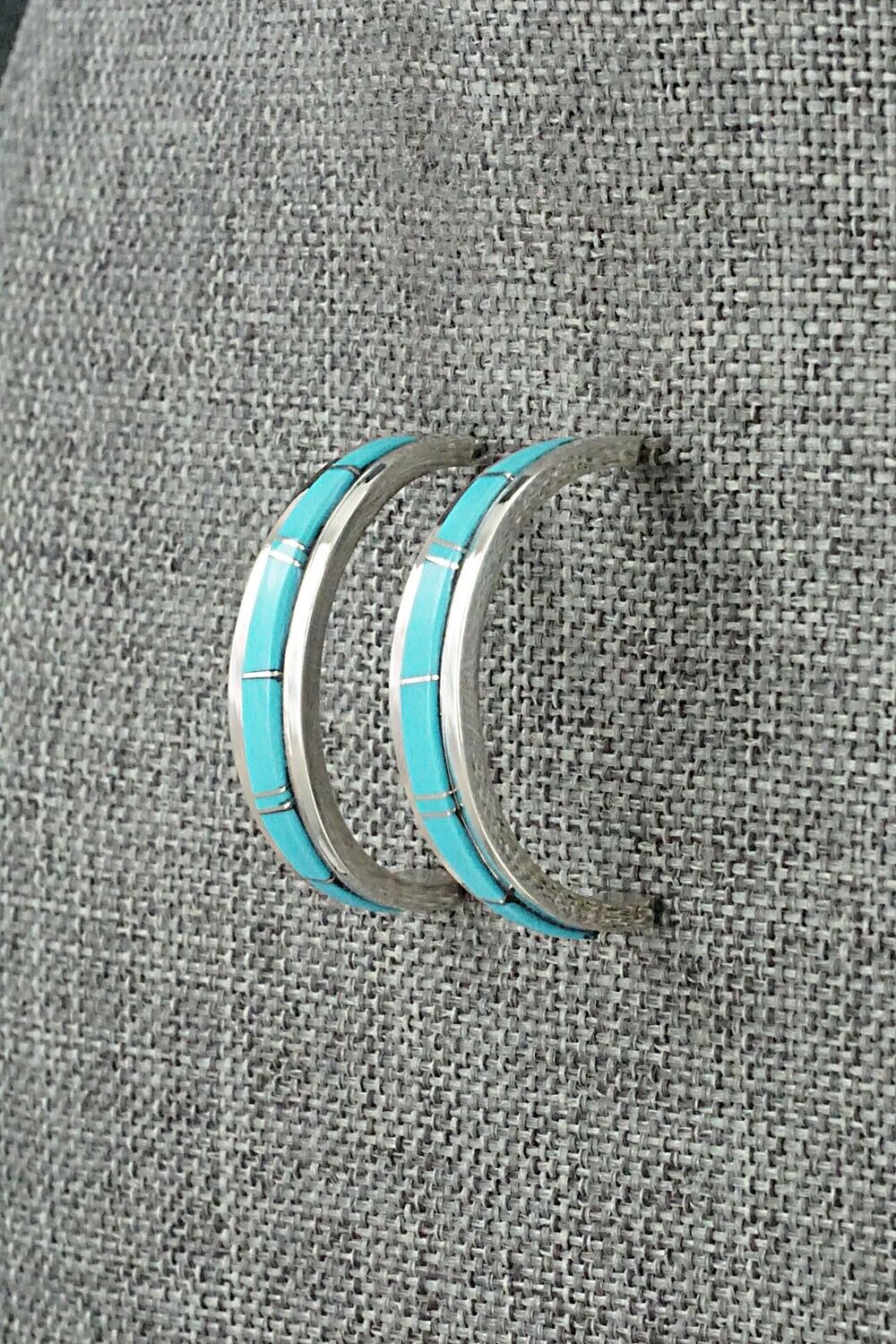 Turquoise & Sterling Silver Earrings - Wilbert Muskett Jr.