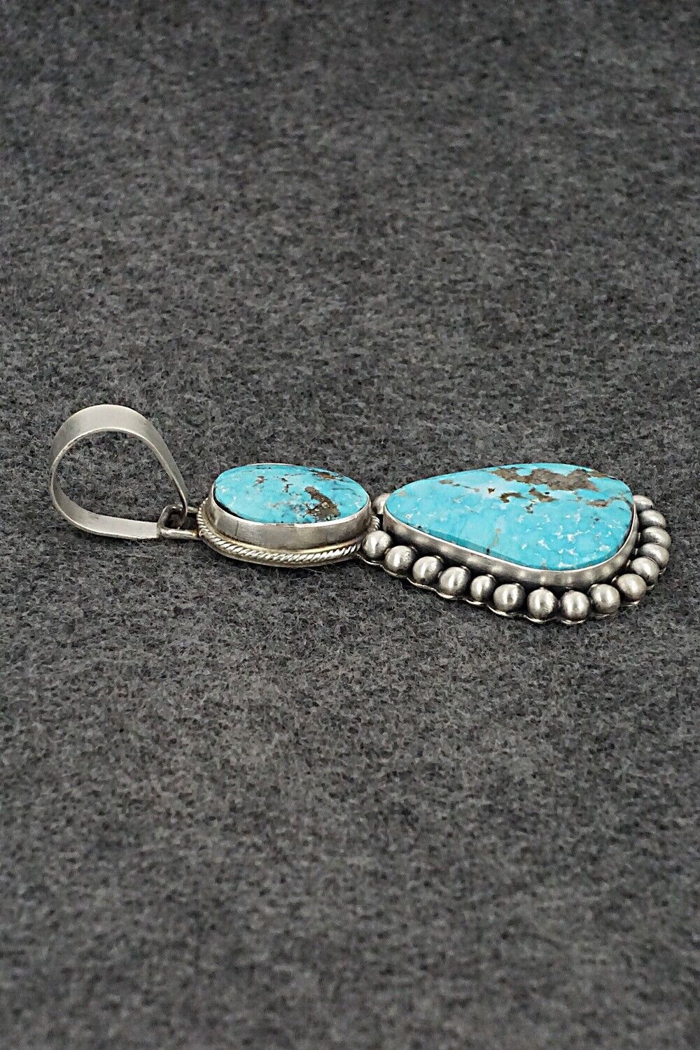 Turquoise & Sterling Silver Pendant - Bobby Johnson