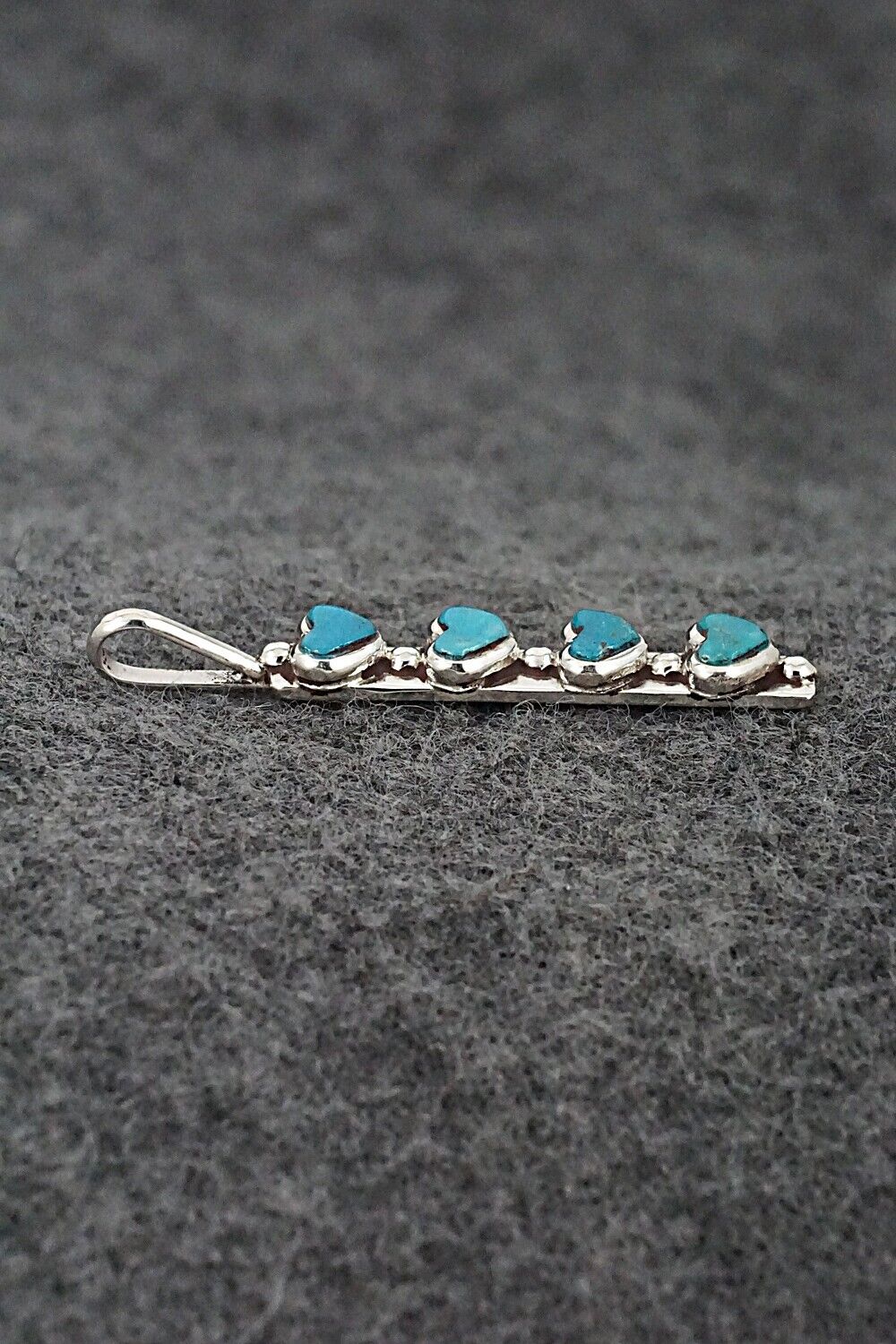Turquoise & Sterling Silver Pendant - Kallen Kallestewa