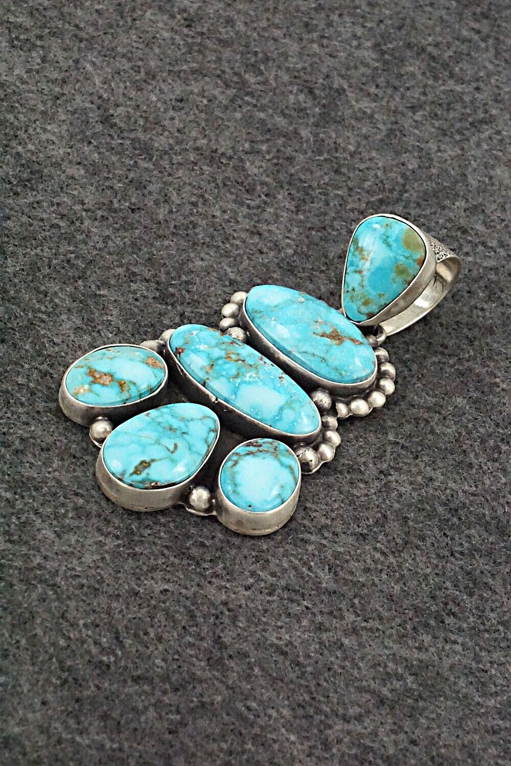 Turquoise & Sterling Silver Pendant - Darrin Livingston