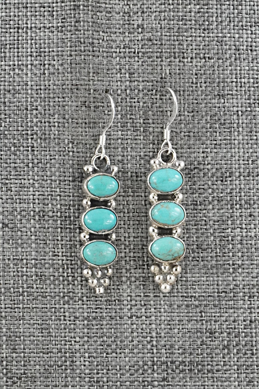Turquoise & Sterling Silver Earrings - Gary Shorty