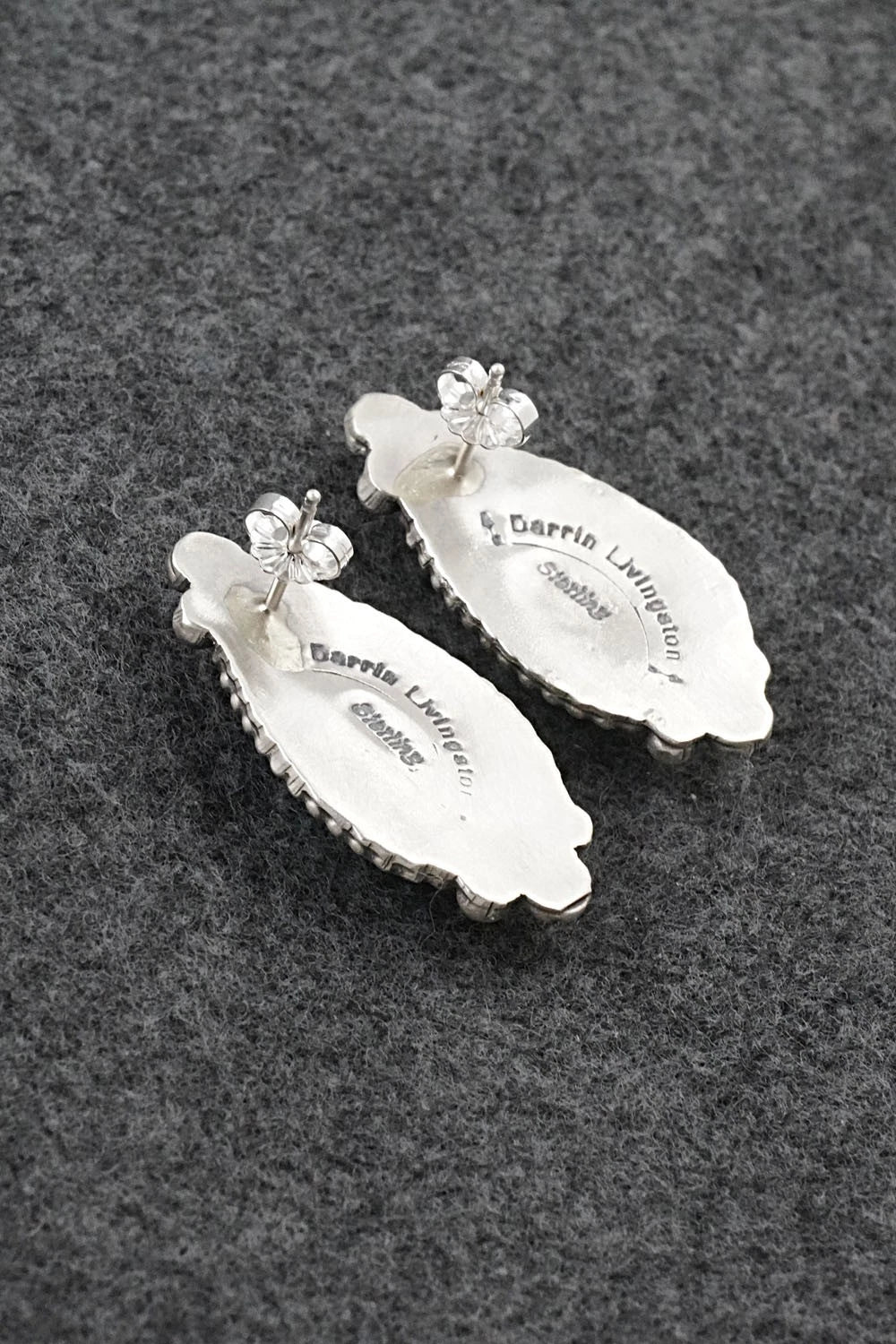 Turquoise & Sterling Silver Earrings - Darrin Livingston