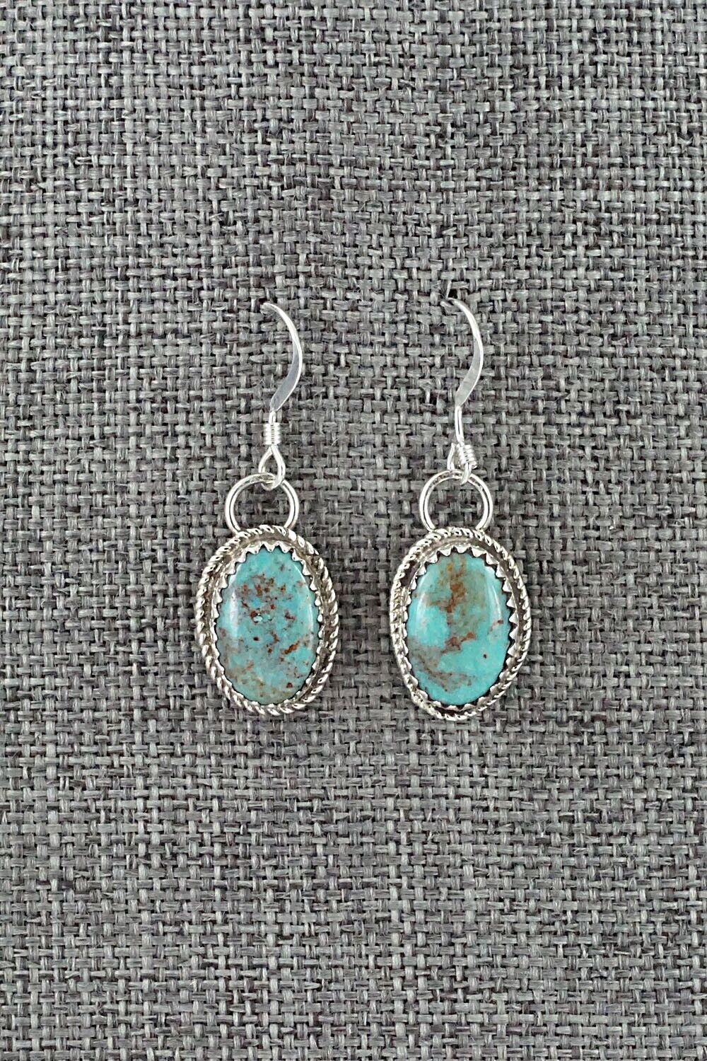 Turquoise & Sterling Silver Earrings - Ernest Hawthorne