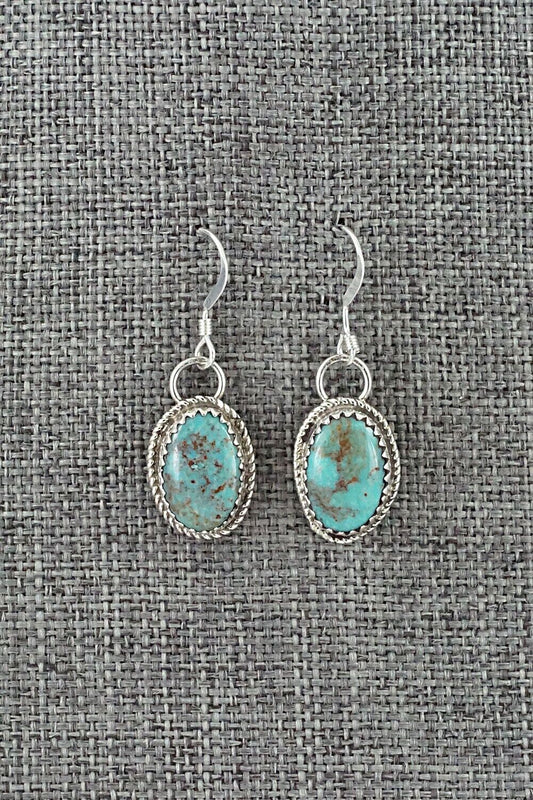 Turquoise & Sterling Silver Earrings - Ernest Hawthorne