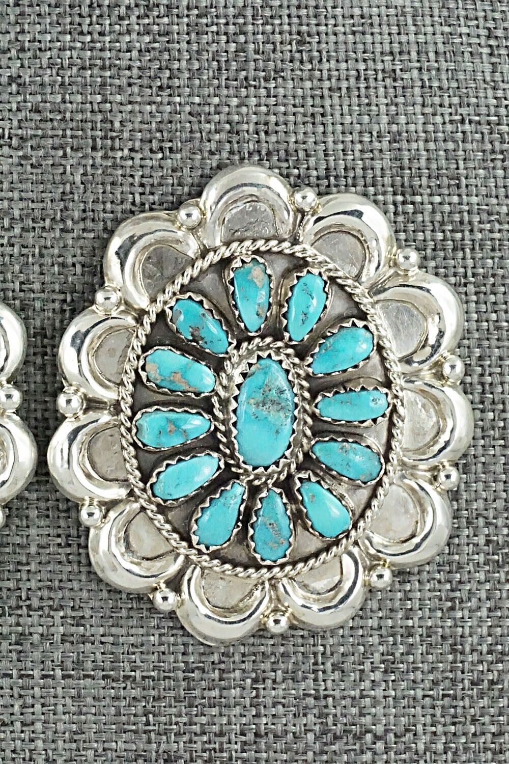 Turquoise & Sterling Silver Earrings - Justina Wilson