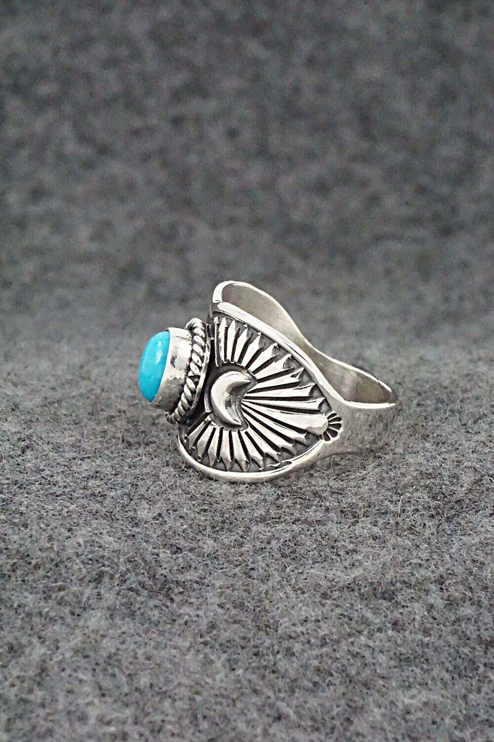 Turquoise & Sterling Silver Ring - Derrick Gordon - Size 7.5