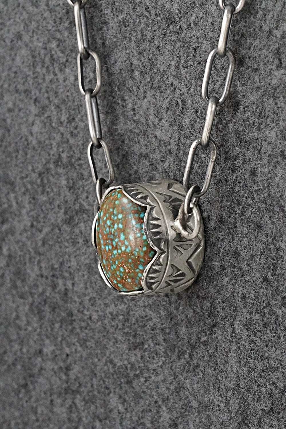 Turquoise & Sterling Silver Necklace - Paul Livingston
