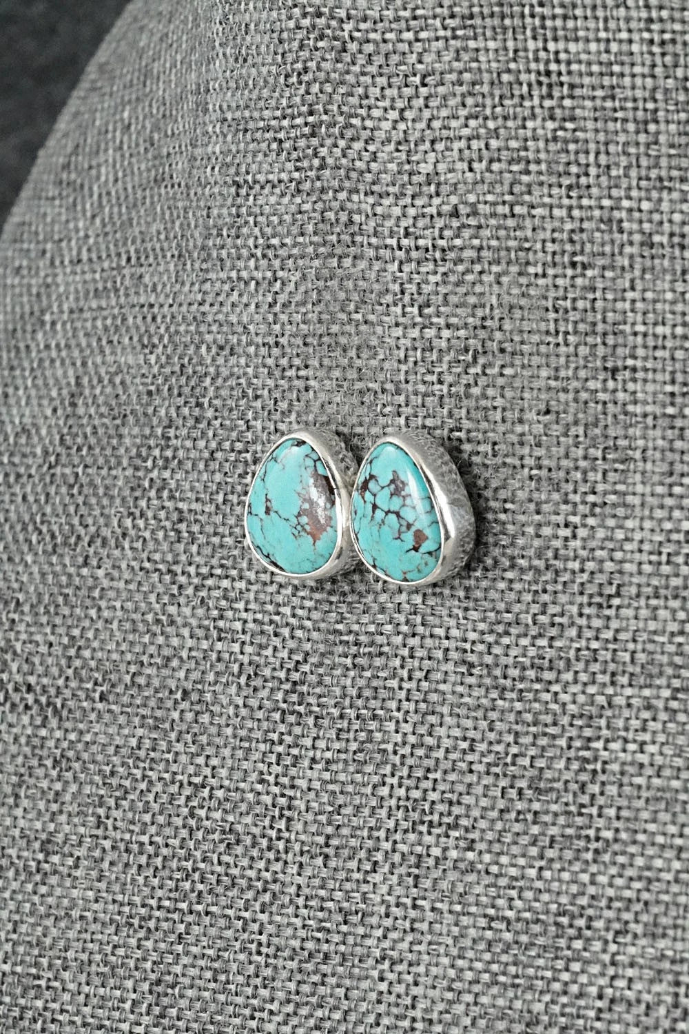 Turquoise & Sterling Silver Earrings - Eugene Gruber