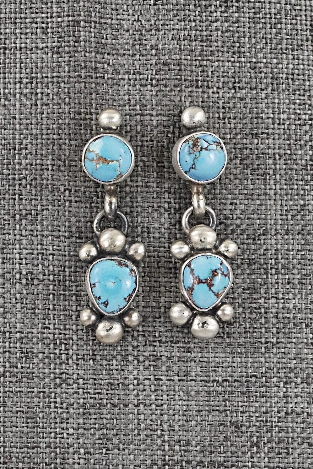 Turquoise & Sterling Silver Necklace and Earrings Set - Kathleen Livingston