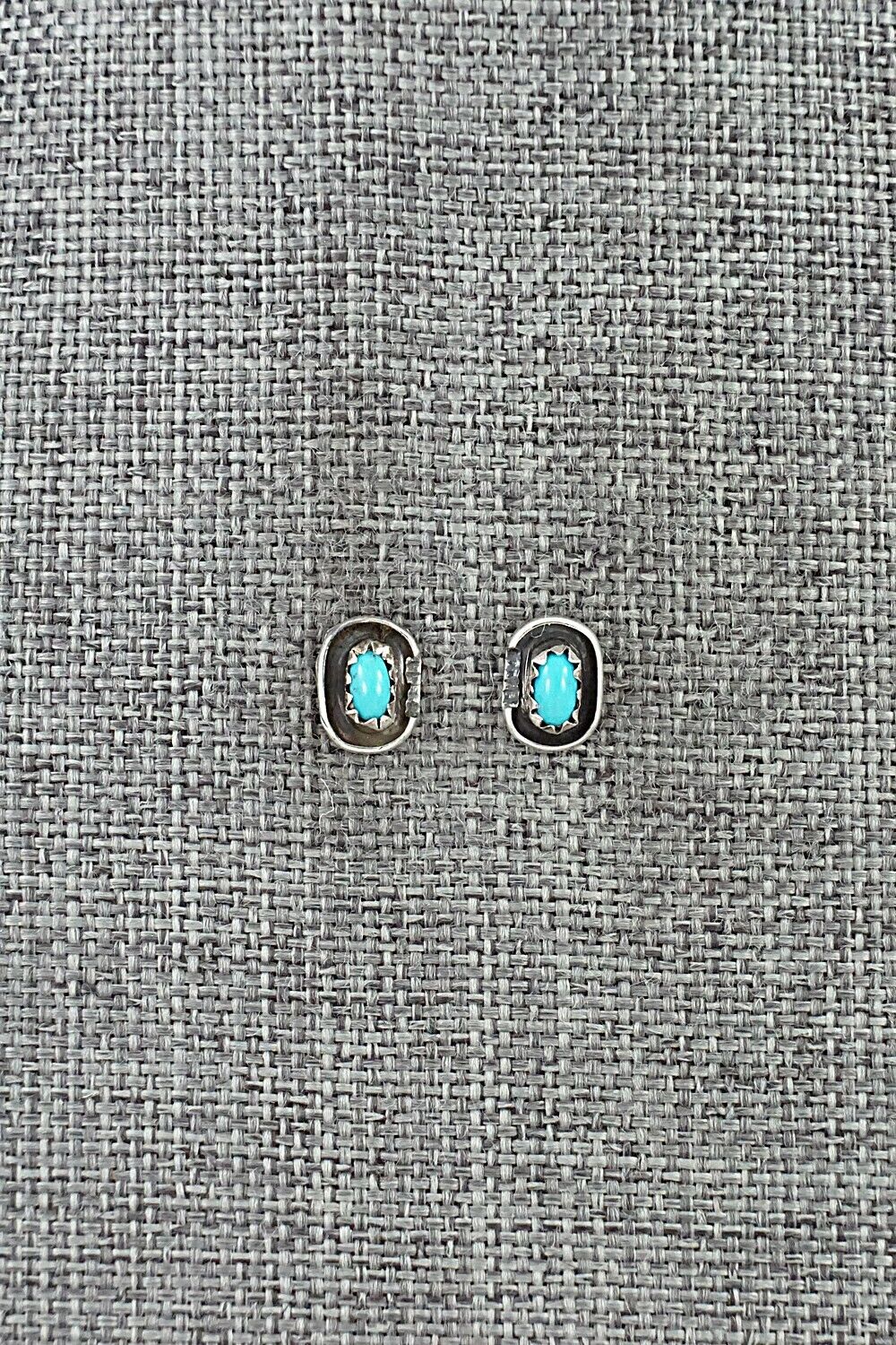 Turquoise & Sterling Silver Earrings - Roselene Joe