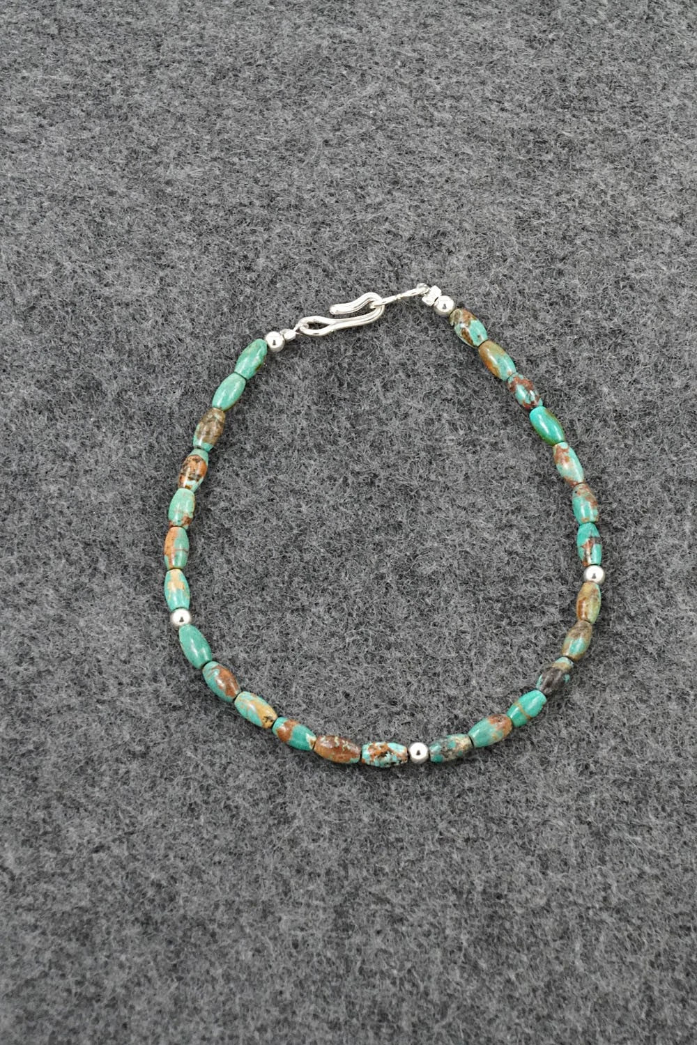 Turquoise & Sterling Silver Bracelet - Doreen Jake