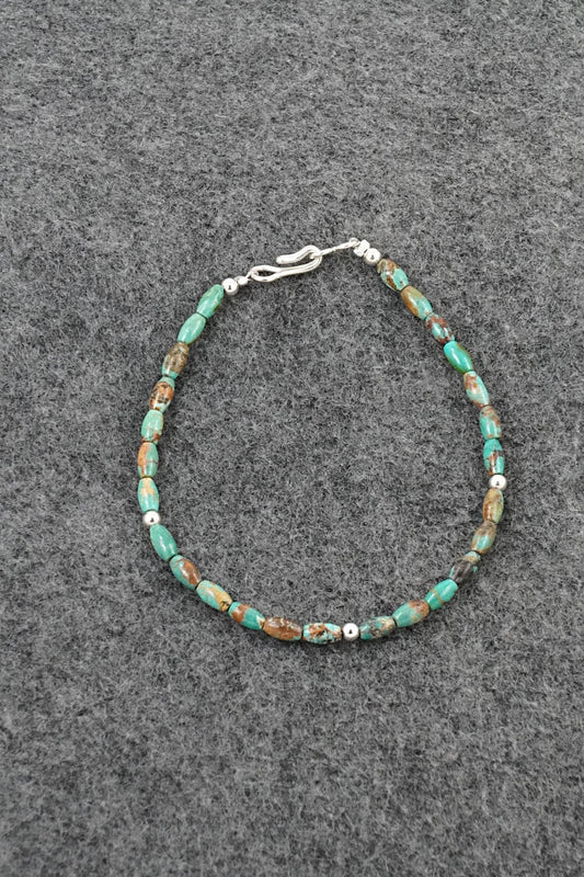 Turquoise & Sterling Silver Bracelet - Doreen Jake