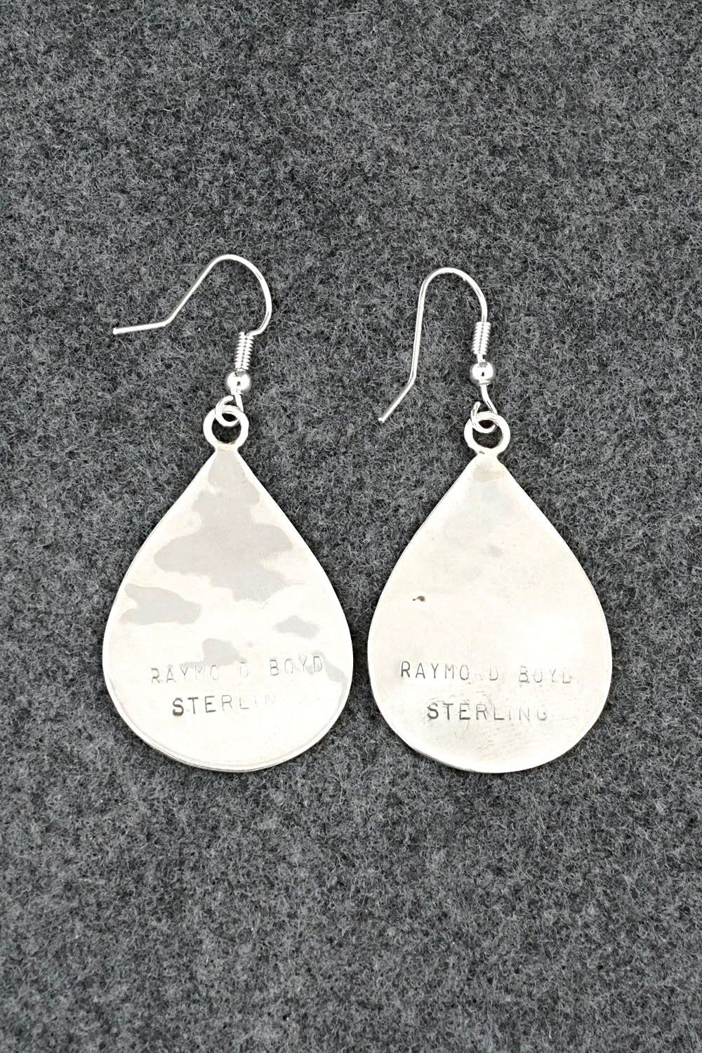 Multi-Stone Inlay & Sterling Silver Earrings - Raymond Boyd