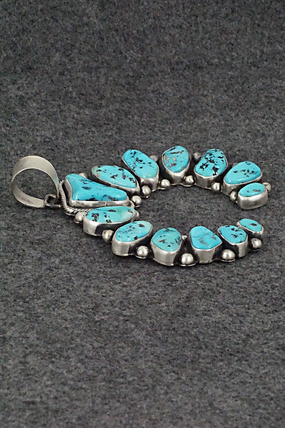 Turquoise & Sterling Silver Pendant - Bobby Johnson