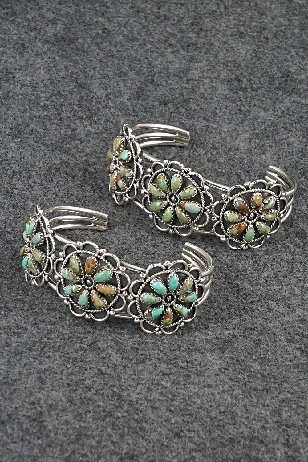 Turquoise & Sterling Silver Squash Blossom Set - Gerald Mitchell