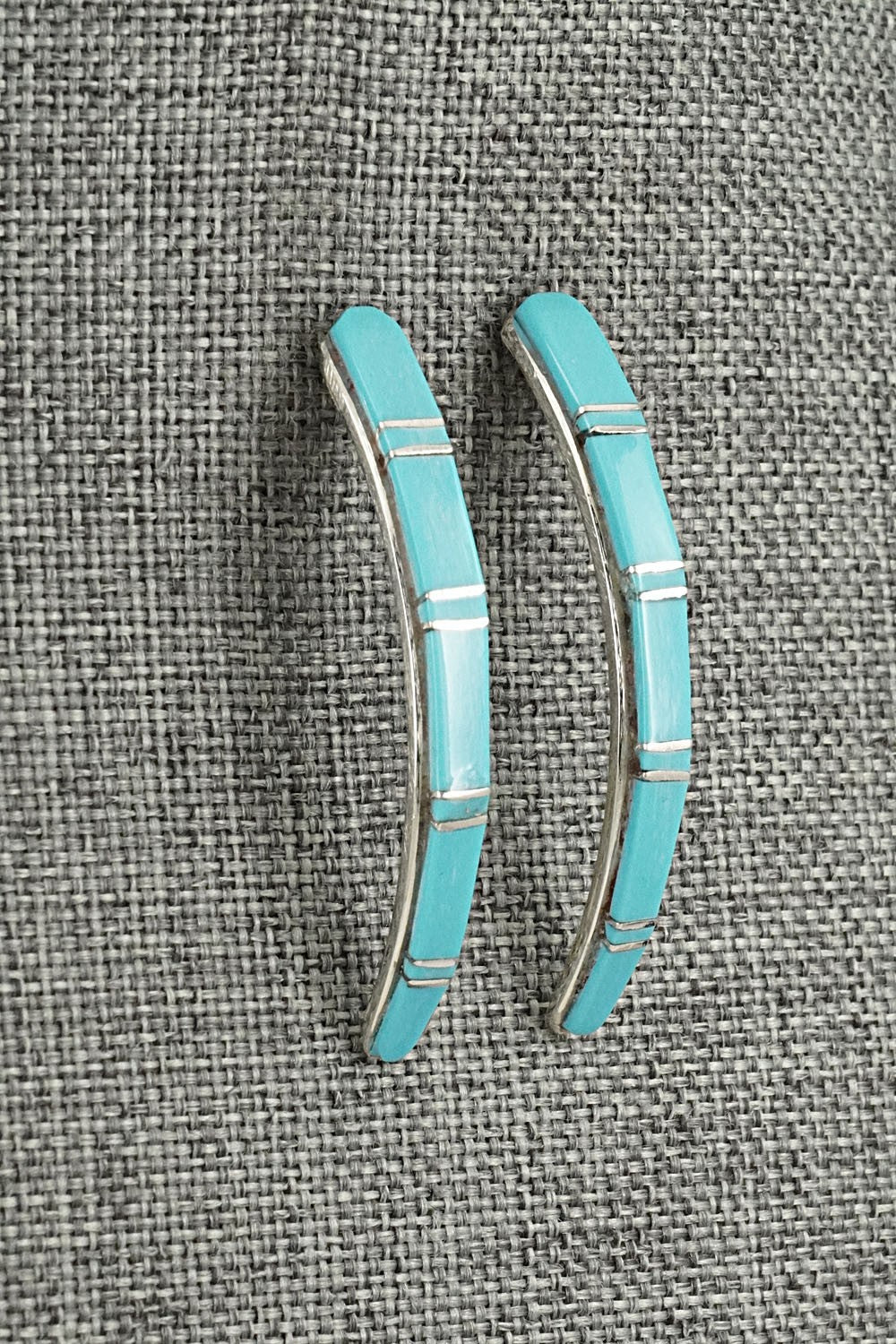 Turquoise & Sterling Silver Earrings - Terrance Panteah